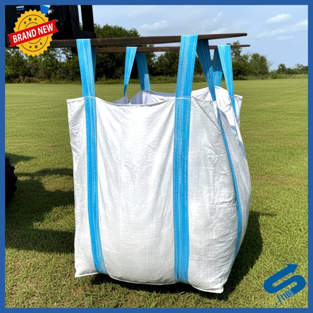 Heavy Duty Bulk Bags Industrial Construction Duffle Top Flat Bottom